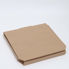 Упаковка для пиццы, бурая, 42 х 42 х 4 см быстросборная