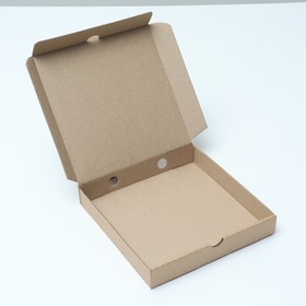 Упаковка для пиццы, крафт 25 х 25 х 4 см