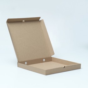 Упаковка для пиццы, бурая, 36 х 36 х 4 см эконом