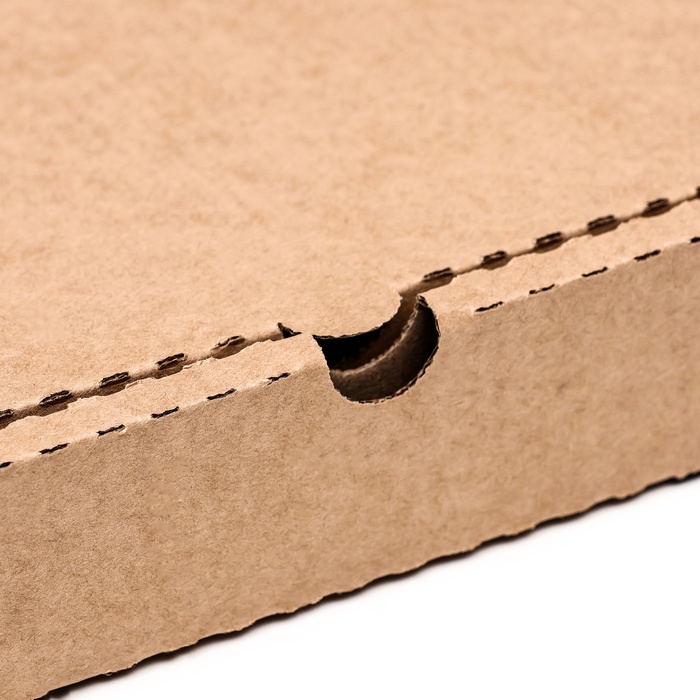 Коробка для пиццы, бурая, 32 х 32 х 4 см