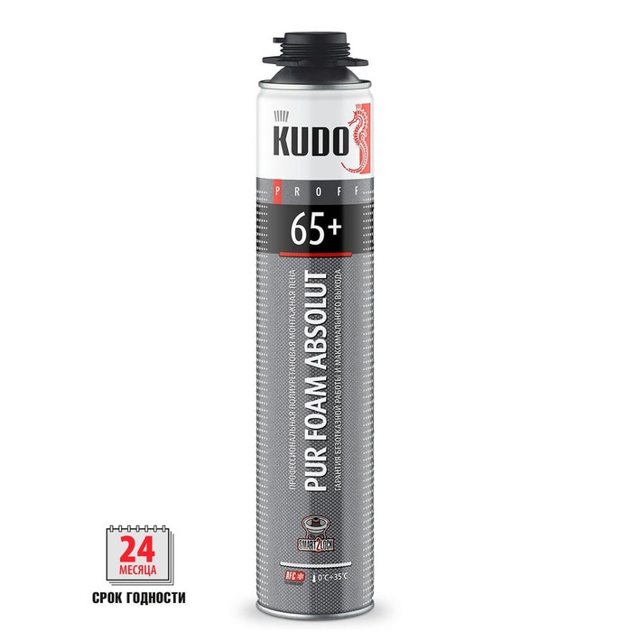 цена Пена монтажная KUDO KUPP10S65+, профессиональная, летняя, 1000 мл