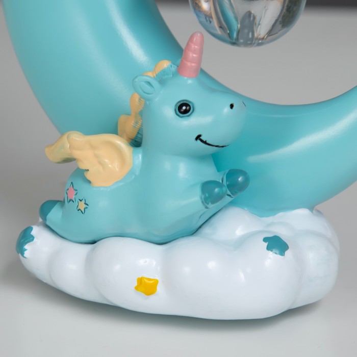 Ночник "Единорог на луне" LED 1вт 6000K от батареек голубой 15х11 см 7514244