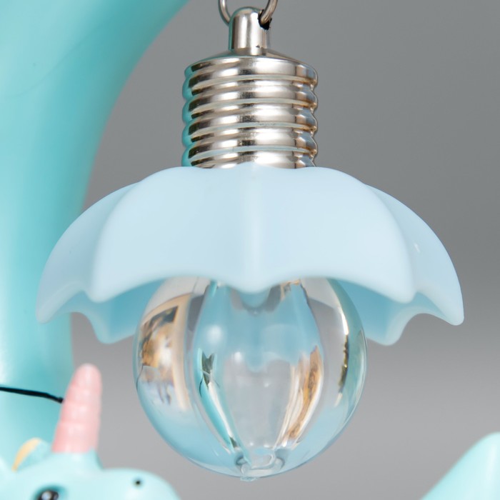 Ночник "Единорог на луне" LED 1вт 6000K от батареек голубой 15х11 см 7514244