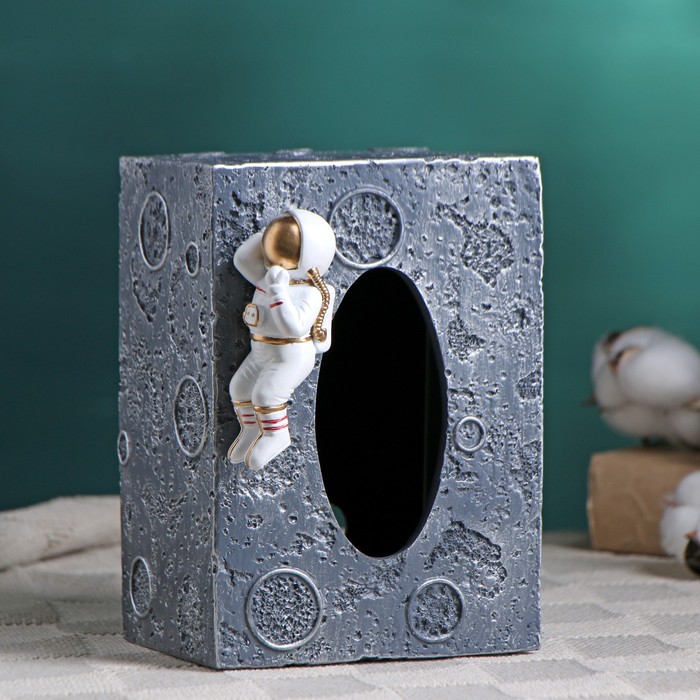Органайзер для салфеток "Космонавт" 18х13х13см, серый 7914193