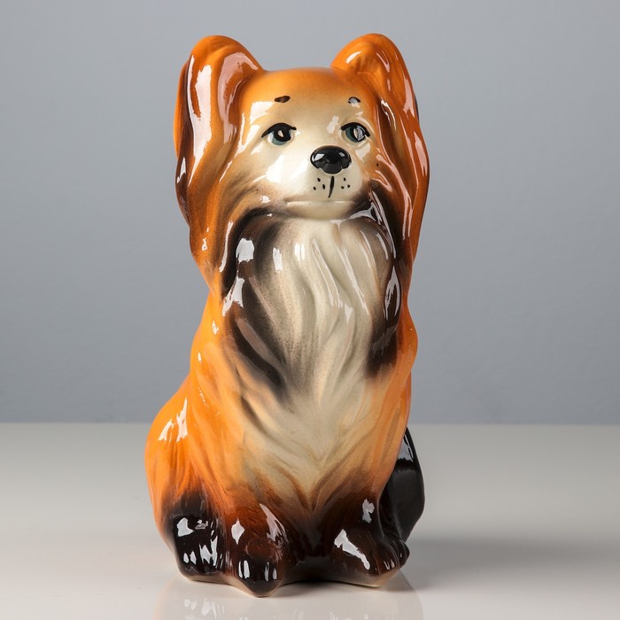 Копилка "Собака Джессика" глянец, коричневая, микс