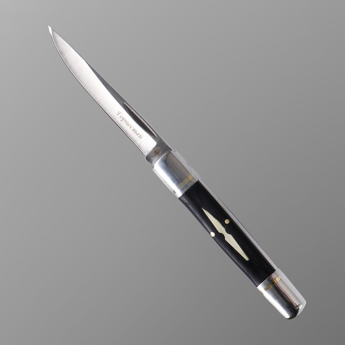 Нож складной Горностай сталь - 420, рукоять - сталь/дерево, клинок - 8 см складной нож мини стерх сталь aus8 рукоять дерево