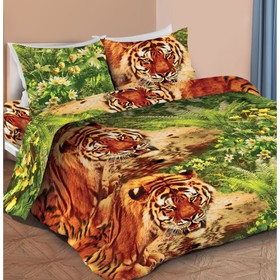 

КПБ «Тигры» 1,5 сп, 150x214 см, 143x217 см, 70х70 см - 2 шт