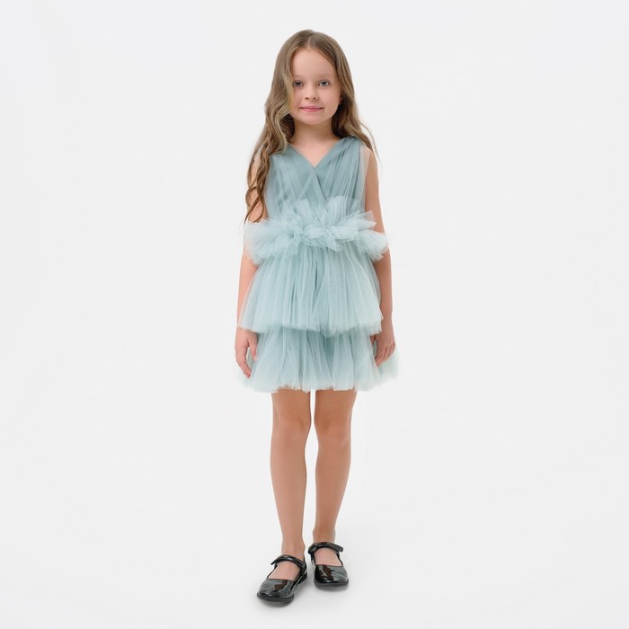 Платье нарядное для девочки KAFTAN, рост 122-128 см (34), цвет мятный