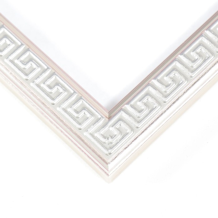 

Фоторамка пластик 30х40 см "Меандр" серебро