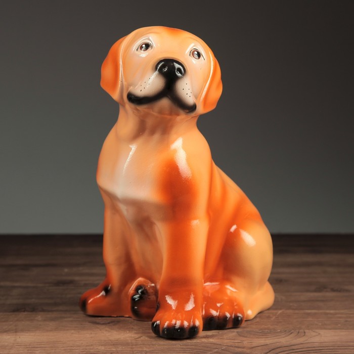 Копилка "Лабрадор" глянец, бежевая, микс