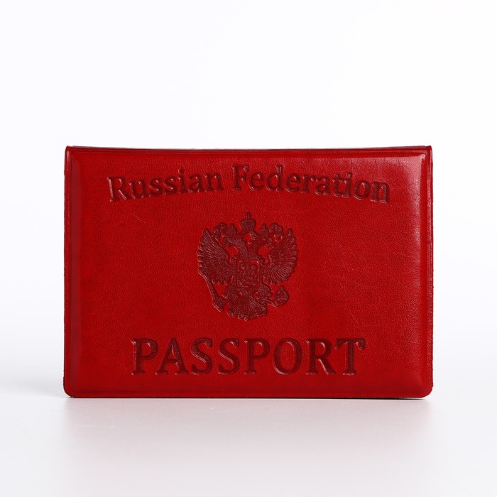 

Обложка для паспорта, цвет алый