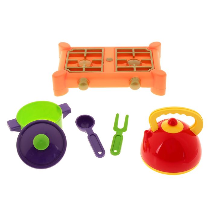 Набор посуды с газовой плитой, 5 предметов