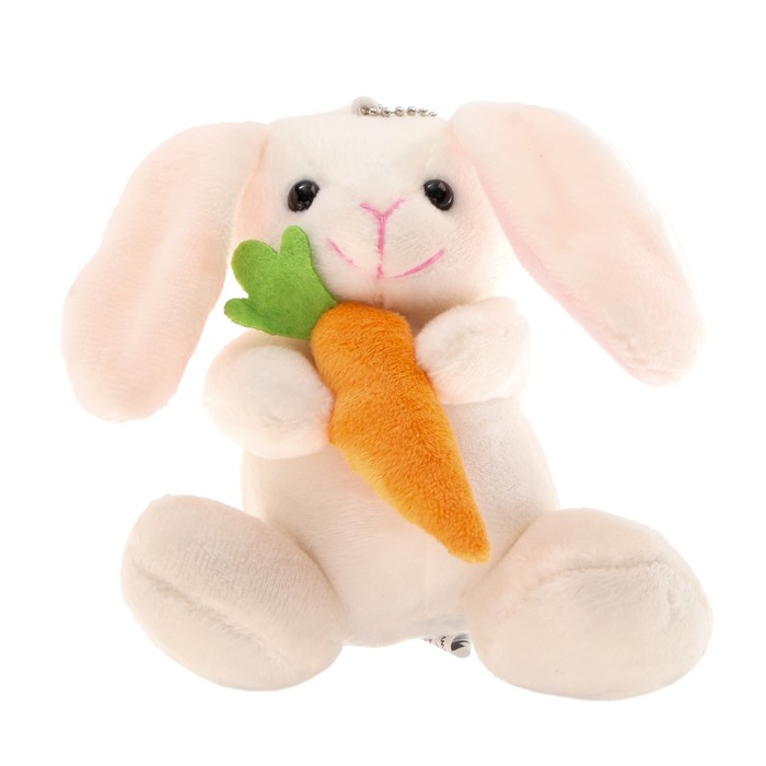 Мягкая игрушка «Кролик с морковкой», цвет белый мягкая игрушка кролик с морковкой 17 см