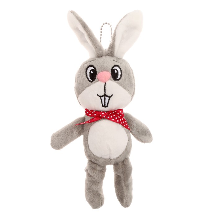 Мягкая игрушка «Кролик», на подвеске, цвет серый мягкая игрушка заюша на подвеске