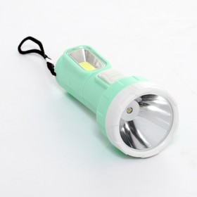 Фонарь ручной, 1 Вт LED, боковой 5 Вт COB, 2 режима, 1 AA, 10.4 х 4.3 см Ош
