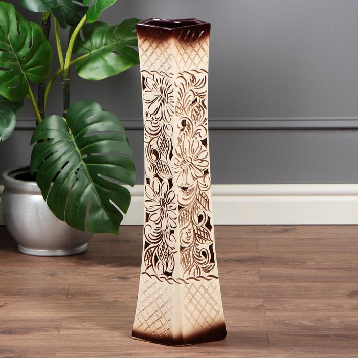 Ваза напольная "Айсберг" резная