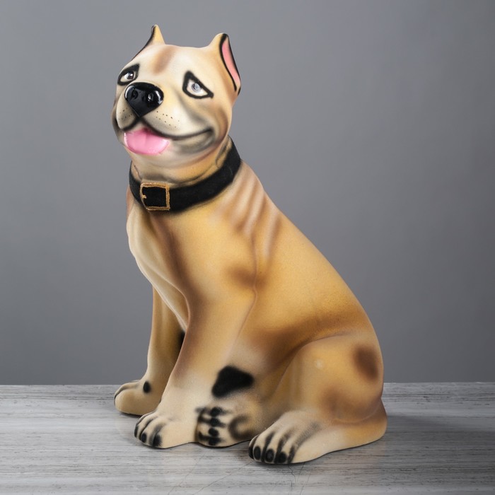 Копилка "Стафф" флок, бежевая, микс