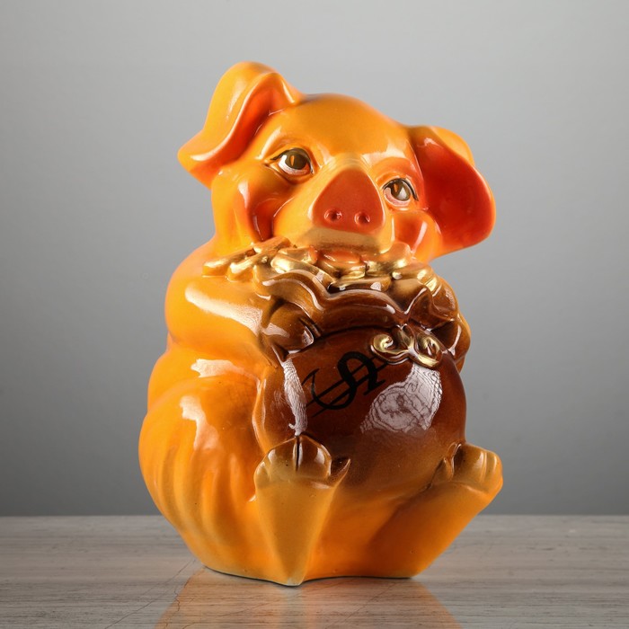 Копилка "Свинка Дося" глянец