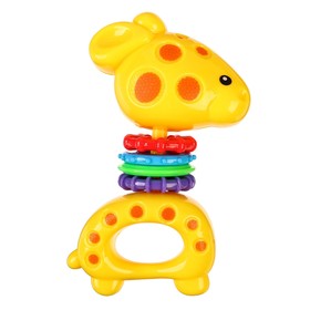 Погремушка «Жираф», цветные колечки