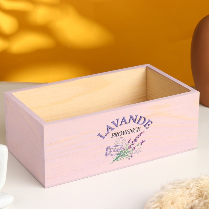 Кашпо деревянное Лаванда 25х14х9,5 см сиреневый кашпо деревянное 21 5×7×21 см уникальное единорог розовый сиреневый