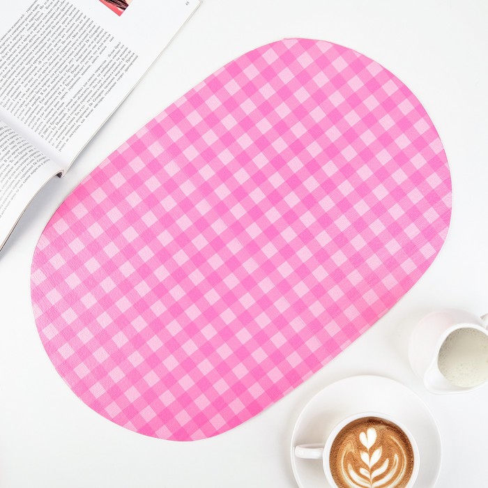 Набор салфеток на стол 29х43 см "Клетка", 2 шт, цвет МИКС