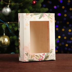 купить Подарочная коробка, с окном, сборная Волшебного Нового Года, 21 х 15 х 7 см