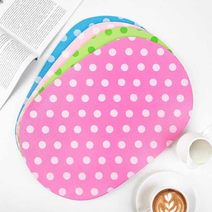 Набор салфеток на стол 29х43 см "Горох", 2 шт, цвет МИКС