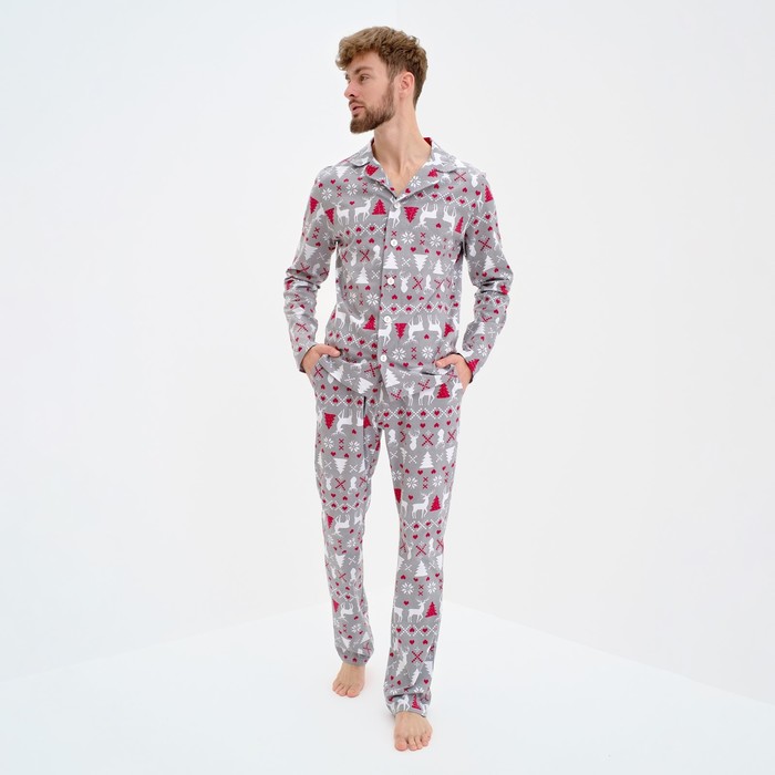 Пижама новогодняя мужская KAFTAN «Скандинавия», размер 50
