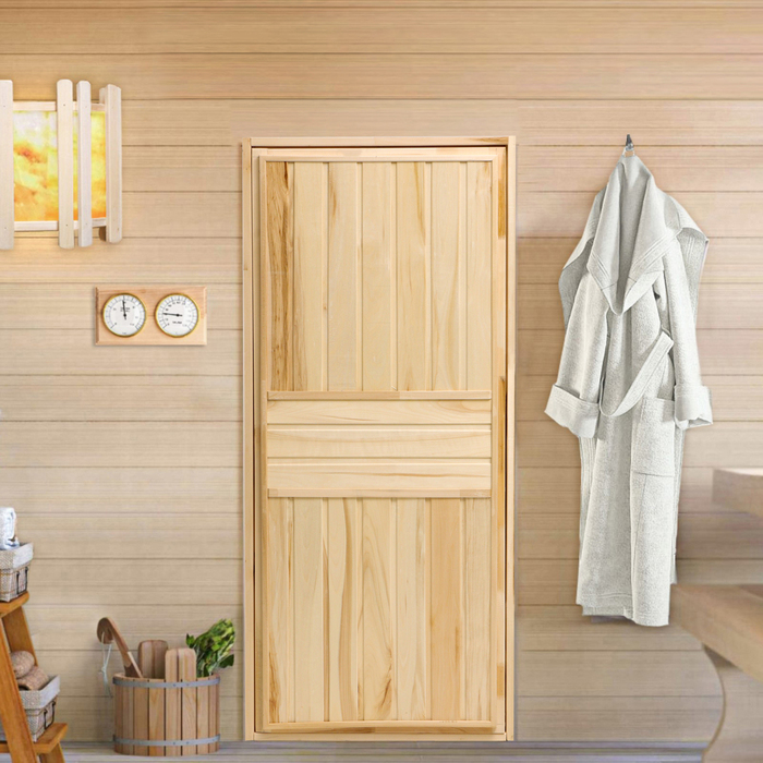 Дверь для бани и сауны Эконом, ЛИПА, 160×70см