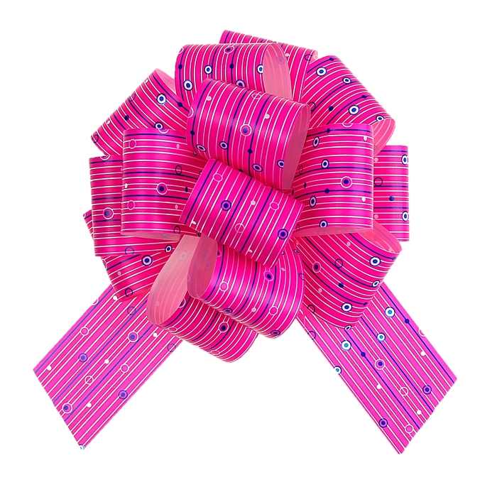 Бант-шар №5 "Капли дождя", цвет малиновый