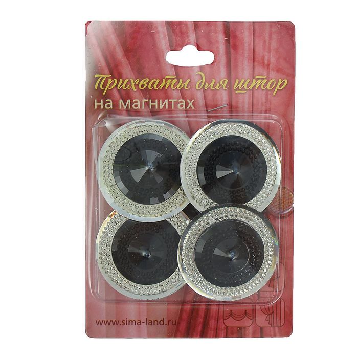 Подхват для штор на ленте "Созвездие", d=4см, набор 2шт, цвет розовый