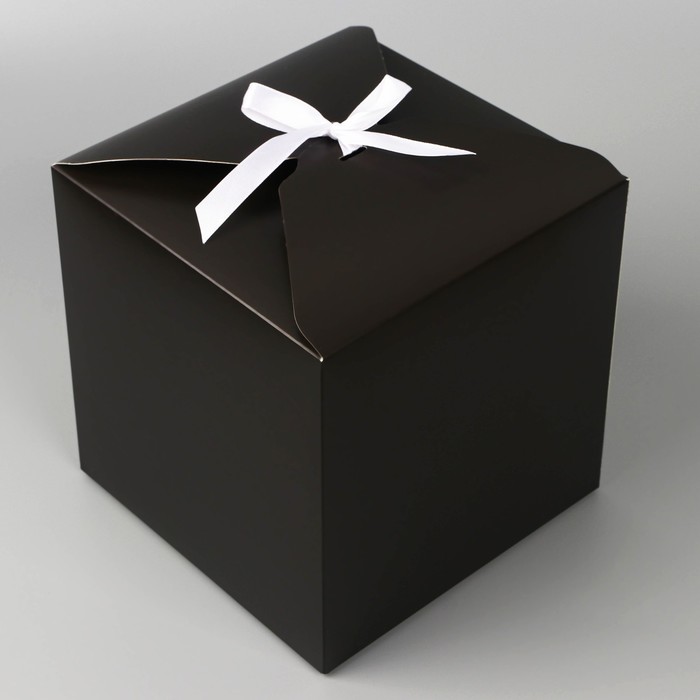 Коробка подарочная складная, упаковка, «Черный», 18 х 18 х 18 см коробка складная 8 марта 18 х 18 х 18 см
