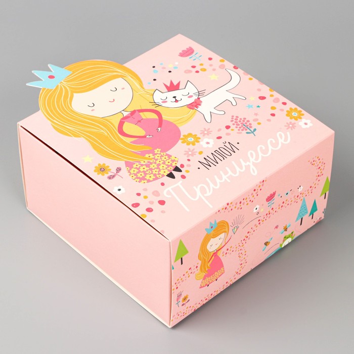 Коробка подарочная складная, упаковка, «Принцесса», 15 х 15 х 8 см коробка складная кошечка 15 х 15 х 8 см