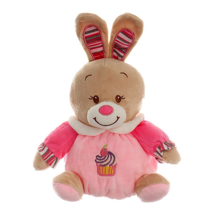 цена Мягкая игрушка «Зайка», 18 см, цвет розовый