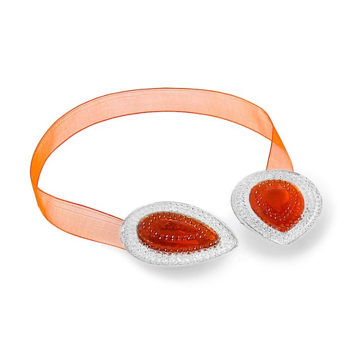 Подхват для штор на ленте "Созвездие", d=4см, набор 2шт, цвет оранжевый