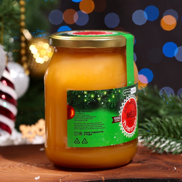 

Новогодний мёд Алтайский Разнотравье Vitamuno, шарик, 1000 г