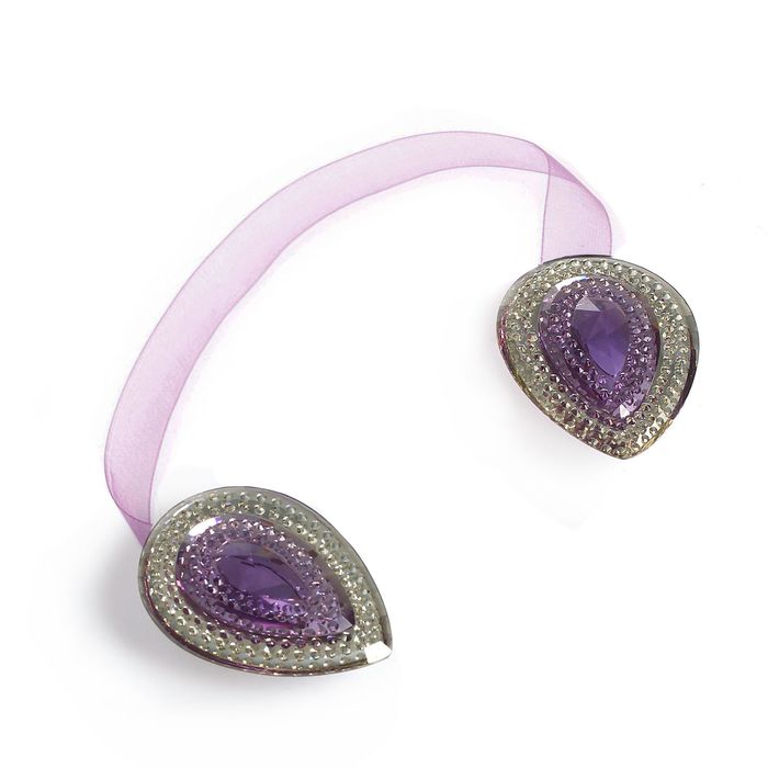 Подхват для штор на ленте "Созвездие", d=4см, набор 2шт, цвет фиолетовый