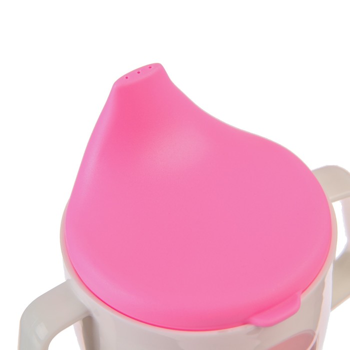 Обучающий Поильник-чашечка 2в1, 150 мл., цвет розовый