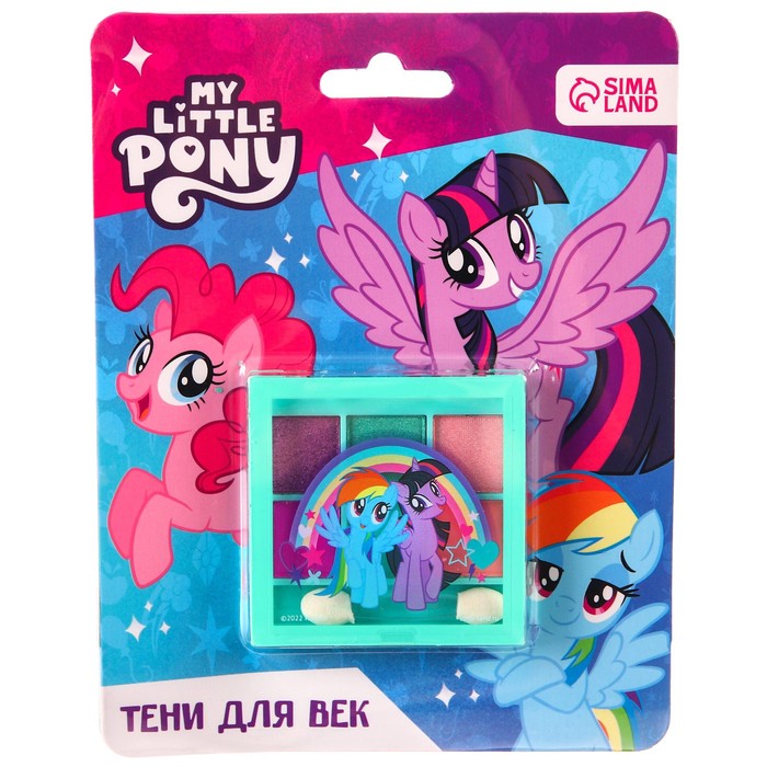 

Тени для век детские, 6 цветов "Пинки Пай, Искорка, Радуга", My Little Pony