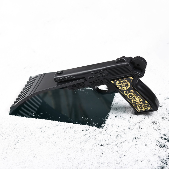 Скребок для снега авто "Пуля дура - скребок молодец"