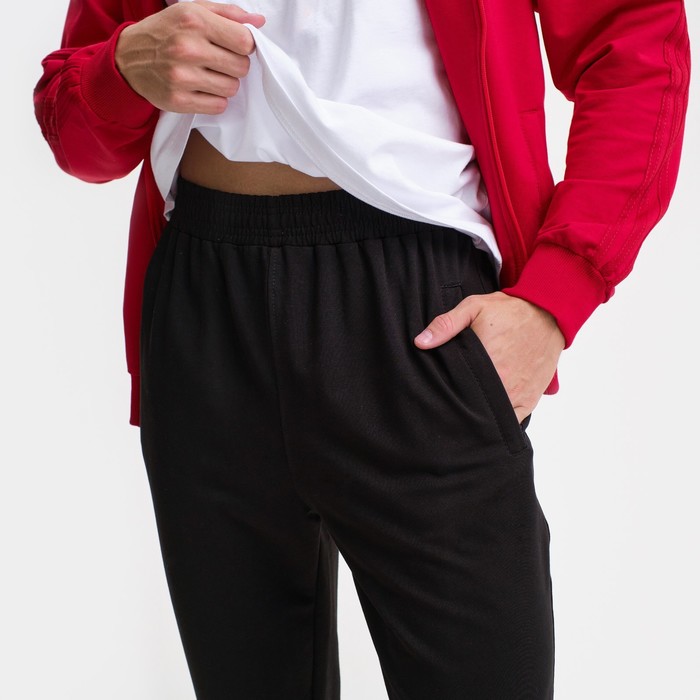 Костюм спортивный мужской, цвет красный, размер 46 (M)