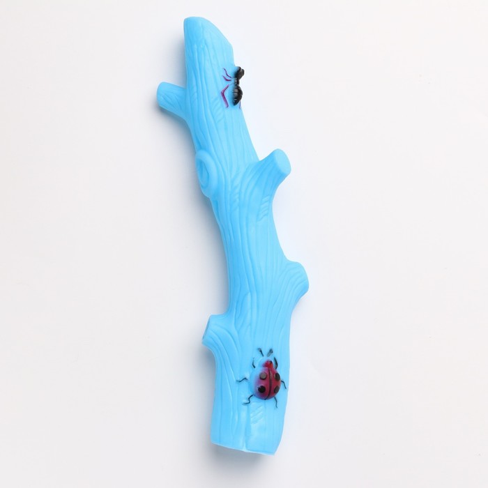 Игрушка пищащая "Веточка", 24 см, голубая