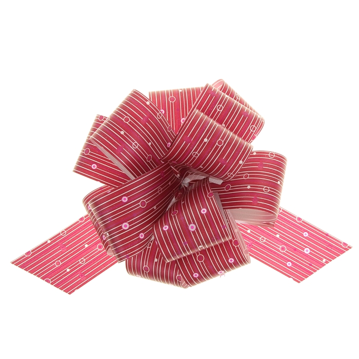 Бант-шар №5 "Капли дождя", цвет бордовый