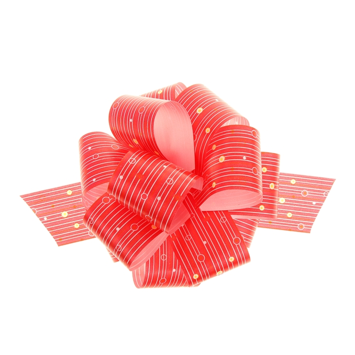 Бант-шар №5 "Капли дождя", цвет красный