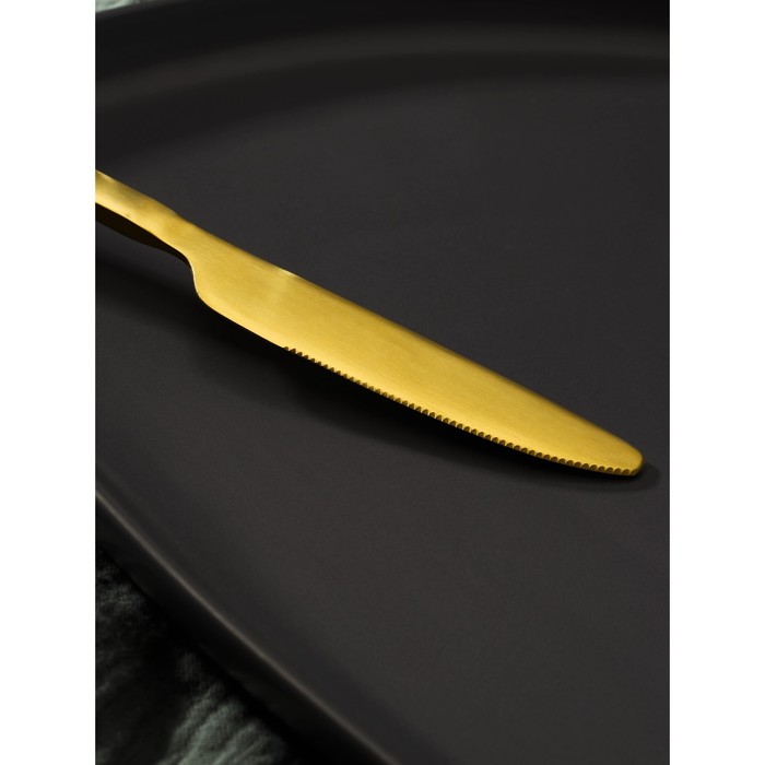 Нож столовый Magistro «Оску стандарт», h=21,3 см, цвет золотой