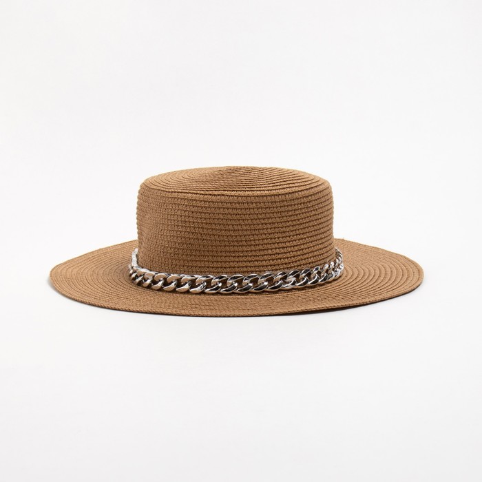 цена Шляпа женская MINAKU цвет бежевая, размер 56-58