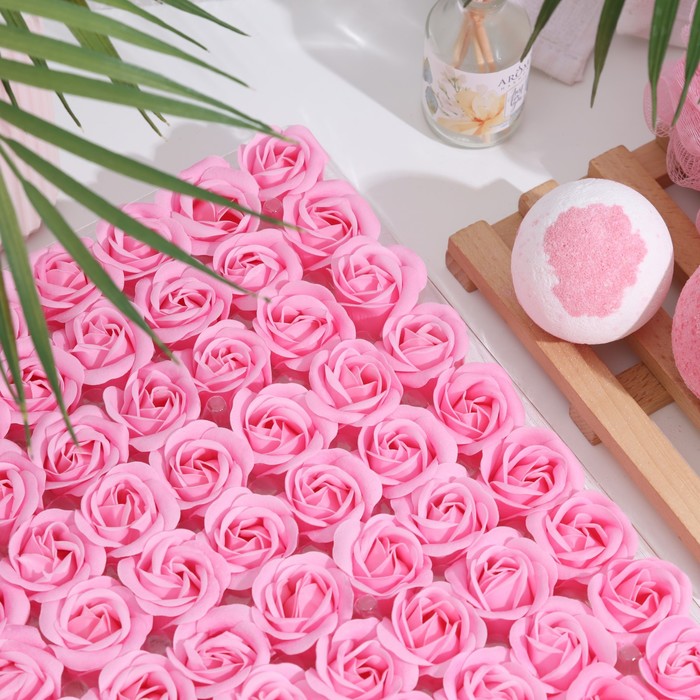 Розы мыльные розовые, набор 81 шт мыльные розы ароматизированные 15 штук белые и розовые