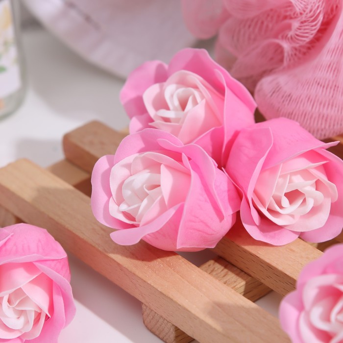 Розы мальные бело-розовые, набор 81 шт