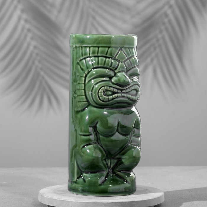 Тики стакан Mckay Idol, зеленый, керамический, 440 мл