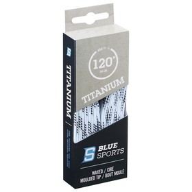 

Шнурки для коньков "Blue Sports Titanium Waxed", 304 см, бело-черный